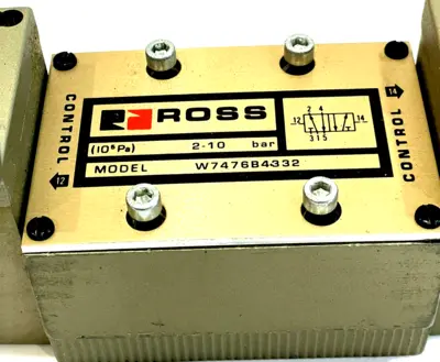 NEW ROSS W7476B4332 PNEUMATIC SOLENOID VALVE 110/50 110-120/60