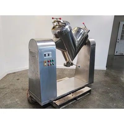 Used Stainless Steel 20 Liter V-Cone Lab Blender Twin Shell Laboratory Mixer