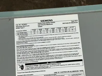 Used SIEMENS HF365H Switchgears Ohio US | HGR 24 #1280519