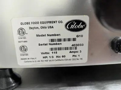 Used GLOBE FOOD EQUIPMENT CO G10 Slicers / Dicers / Cutters British Columbia CA | Steep Hill Equipment Solutions #1329416