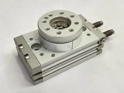 USED SMC PNEUMATIC ROTARY ACTUATOR TABLE 0-190 DEGREES