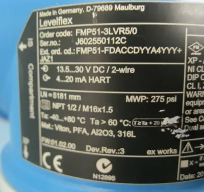 NEW Endress Hauser FMP51-FDACCDUBA4YYYJAZ1+JAZ1