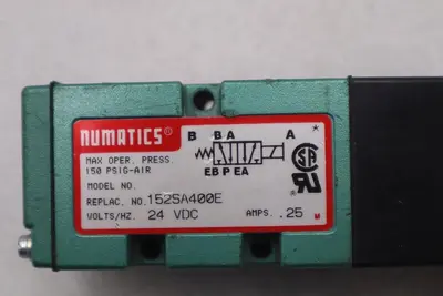 Numatics 225-372B Solenoid Air Control Valve 150 PSIG-AIR 24 VDC STOCK K-3816