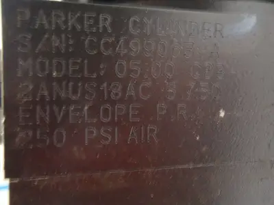 Used PARKER PNEUMATIC AIR CYLINDER 250 PSI Pneumatic Cylinders | Maverick Industrial Sales #1110327