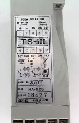 Used SENTEC TS-500-25DT Industrial Controls Kentucky US | Industrial Parts R Us Inc. #380973