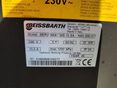 Beissbarth MS75SA Tire Mounter/Demounter