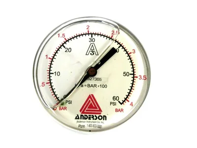 NEW ANDERSON 0327365 PRESSURE GAUGE 60PSI