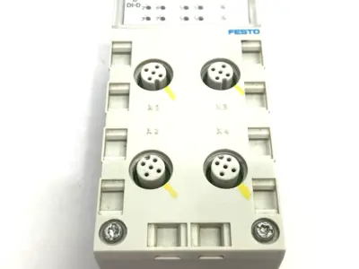 USED FESTO MANIFOLD BLOCK 195704, W/ CPX-GE-EV INTERLINK BLOCK