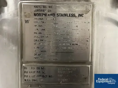 USED Northland 300 Liter Northland Stainless Receiver Tank, 316L S/S, 50#