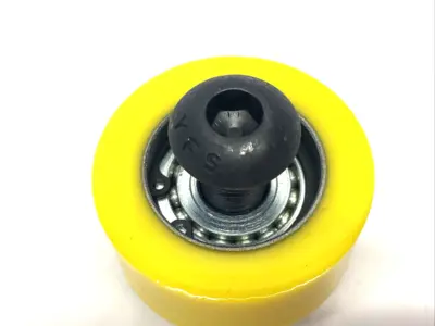 New | in-Stock None Abrasion-Resistant Threaded-Stud Idler Roller, 35A Yellow Duromet Construction Equipment Parts Michigan US | Maverick Industrial Sales #1396744