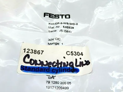 NEW FESTO KVI-CP-3-WS-WD-2 CONNECTING CABLE KVICP3WSWD2