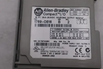 Allen Bradley 1769-OB16 SERIES B OUTPUT MODULE 1769-OB16 STOCK L-700C