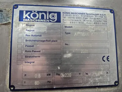 USED 2001 KÖNIG MASCHINEN TEIGBANDMASCHINE