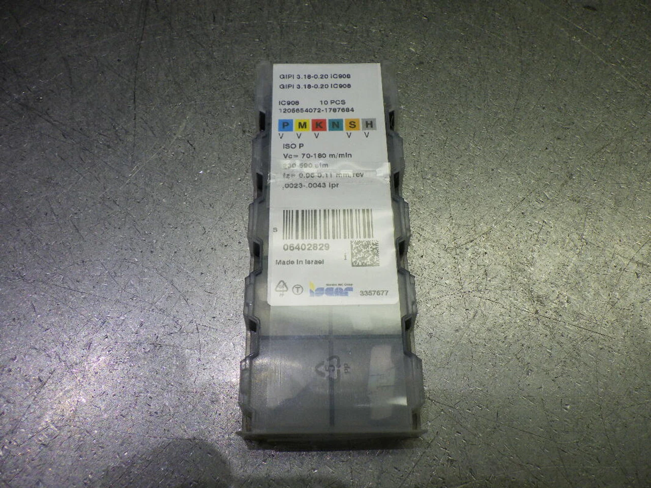 Iscar Carbide Grooving/Parting Inserts QTY10 GIPI 3.18-0.20 IC908 (LOC1617)