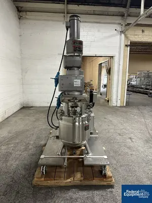 USED Lee Industries 15 Gal Lee Tri Shaft Turbo Emulsifier Reactor, 316 S/S, 30/125#