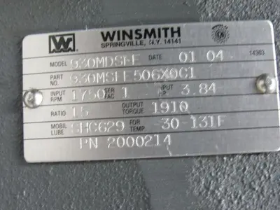 Winsmith 930MDSFE506X0C1 Gear Box Speed Reducer 15:1 Ratio