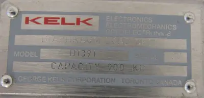 NEW KELK D1391 DIAPHRAGM LOAD CELL 900KG
