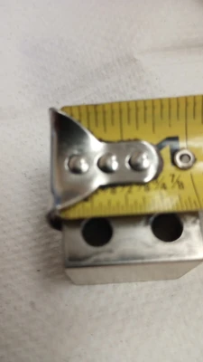 USED Misumi Stopper Block 40HRC 1045 Carbon Steel Counterbored
