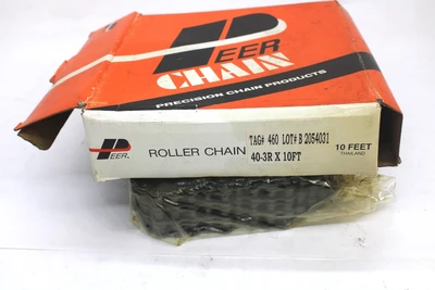 Peer Chain #40-3 Triple Strand Roller Chain 10 Feet with 1 Connecting Link