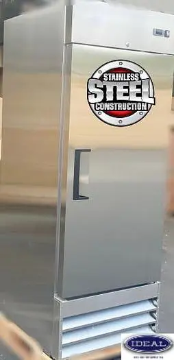 Single door upright s.s. refrigerator -