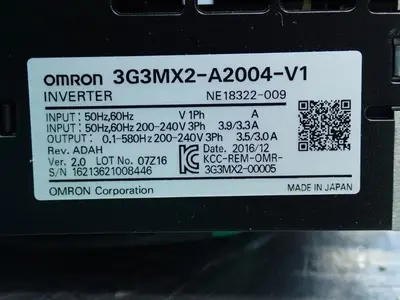 Used OMRON 3G3MX2A2004V1 Power Inverters | HGR 24 #747970