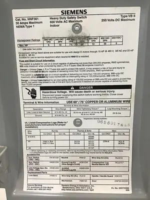 USED SIEMENS HNF361 VBII