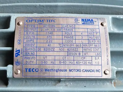 USED TECO-WESTINGHOUSE AEHH8N