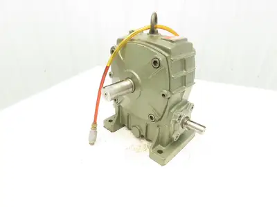 Makishinko Type B Size 100 Worm Gearbox 10:1 Reducer LH Output Solid Shaft