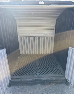 Roll Top Hardcover Spill Pallet PIG PAK901-BWG-AWO 75 Gal Plastic Storage Drums