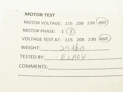 Electra Gear CK50TC-17ALC510LE AC Motor .5Hp 1725rpm 480V 3PH 56C CK56TC2-17ALC5