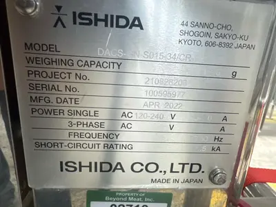 Used 2022 Ishida DACS-GN-S015-34/CR-I-S Scales Illinois US | M&M Equipment Corp. #1268672