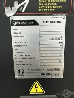 Used 2022 DN SOLUTIONS PUMA 5100LC CNC Lathes Georgia US | The Equipment Hub #1324612