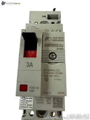 Used FUJI BW50RBGU-2P003 Circuit Breakers Kentucky US | Industrial Parts R Us Inc. #1293568
