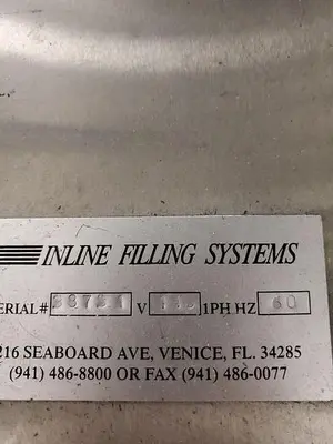USED INLINE FILLING SYSTEMS "NT" INLINE CAPPER