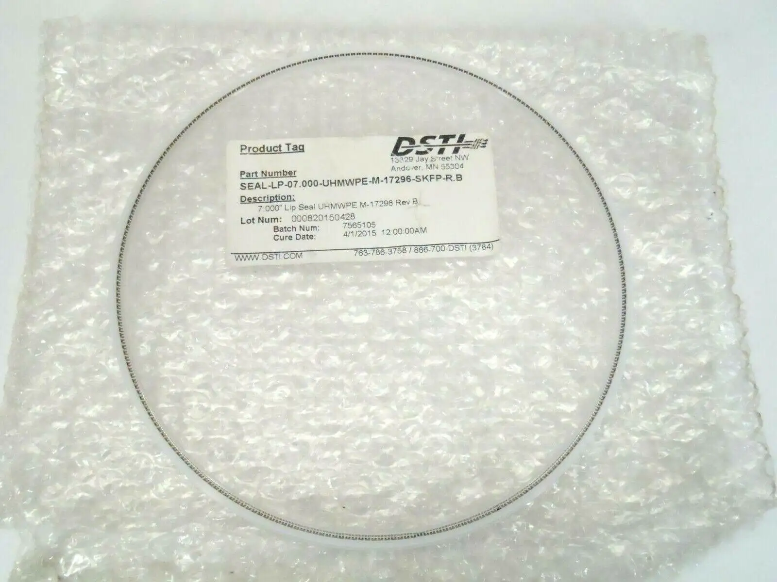 SEAL-LP-07.000-UHMWPE-M-17296-SKFP-R.B | DSTI  Lip Seal 7" - New