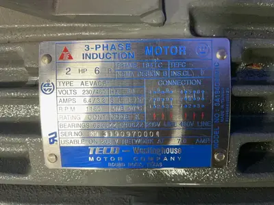 Used TECOWESTINGHOUSE 3A184D6001C Motors (misc) Ohio US | HGR 24 #1503693