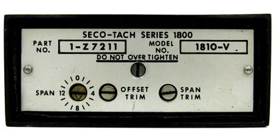 USED STOCK EQUIPMENT 1-Z7211 SECO-TACH SERIES 1800 1Z7211 1810-V