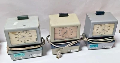 Lot of 4 Pcs AMANO 3609 SERIES 3500/3600 VINTAGE TIME CLOCK Recorder Punch