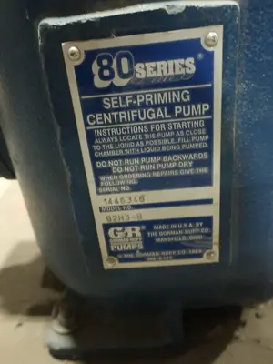 USED GORMAN-RUPP GHS1 1/2GH3-B/40C6070A80D, 82H3-B