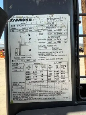 Used RAYMOND 560OPC30TT Misc Forklifts Illinois US | Somerset Equipment Sales #1542936