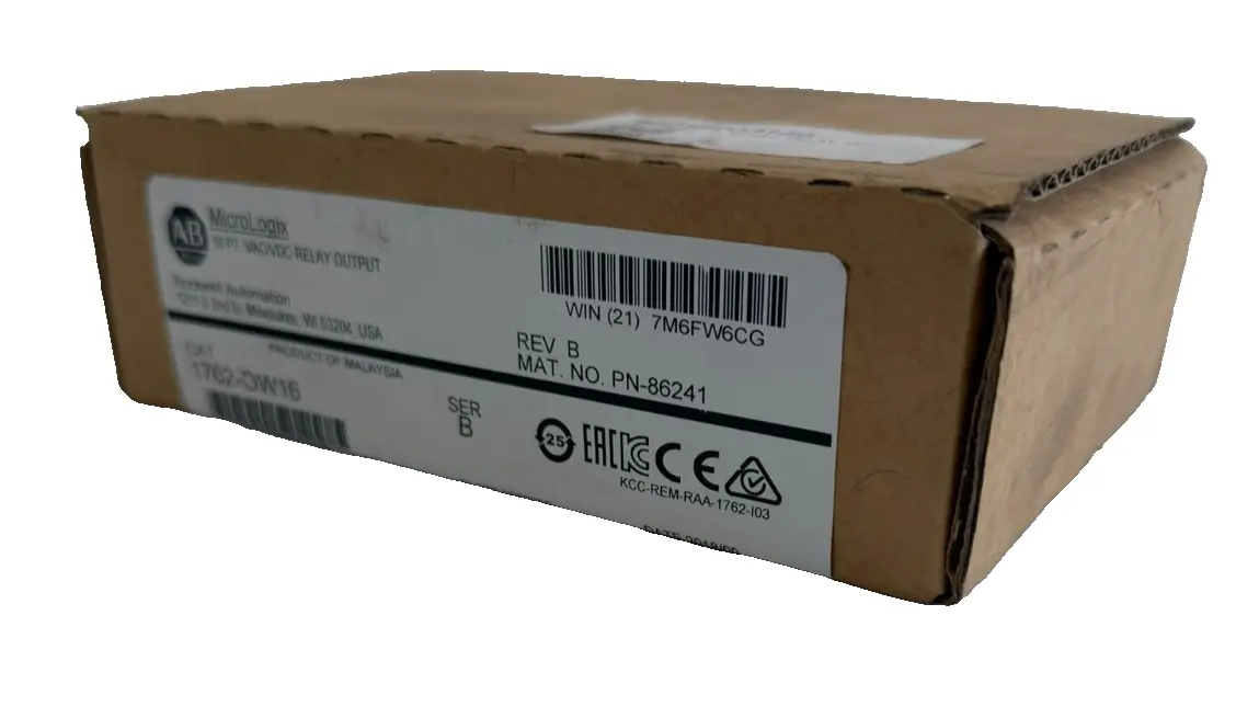 ALLEN BRADLEY 1762-OW16 OUTPUT RELAY 16PT REV. B SER.B 1762OW16 NEW, SURPLUS
