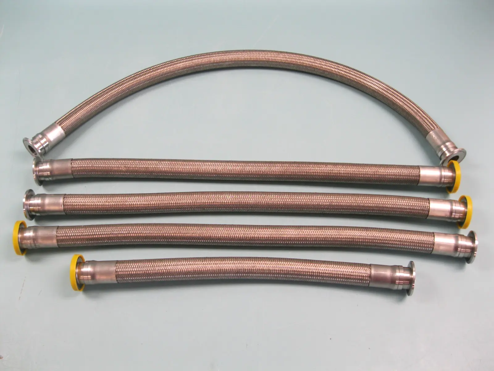 Lot (5) 1" Tri-Clamp Reinforced Braided SS 19-36" Industrial Hose NEW P28