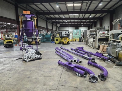 6" Diameter Hapman TubePro™  Drag Conveying System, 15 HP, New In 2020