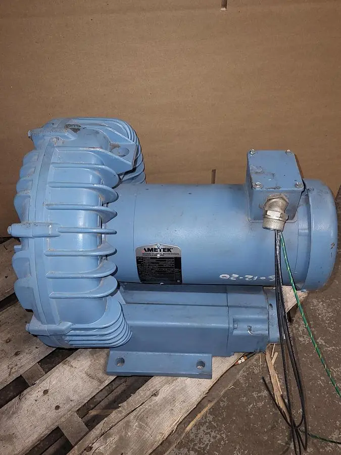 USED AMETEK AMETEK REGENERATIVE BLOWER 3.5 HP TEFC 3 PH 230 / 460 V CAT# 51895 RPM