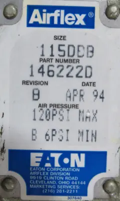 NEW EATON 115DBB AIRFLEX CLUTCH/BRAKE 146222D