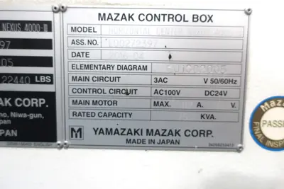 Used 2016 MAZAK NEXUS HCN-4000-III Horizontal Machining Centers Illinois US | Aucto #1306867