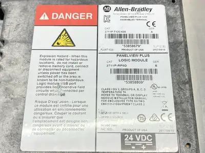USED ALLEN-BRADLEY SER A PANELVIEW PLUS 1250 OPERATOR INTERFACE PANEL