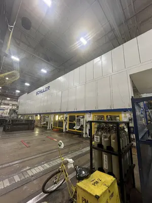 2500 Ton Schuler Model HZPUI Hydraulic Tandem Press Line - (4) 1250 Ton Schuler follow up Presses