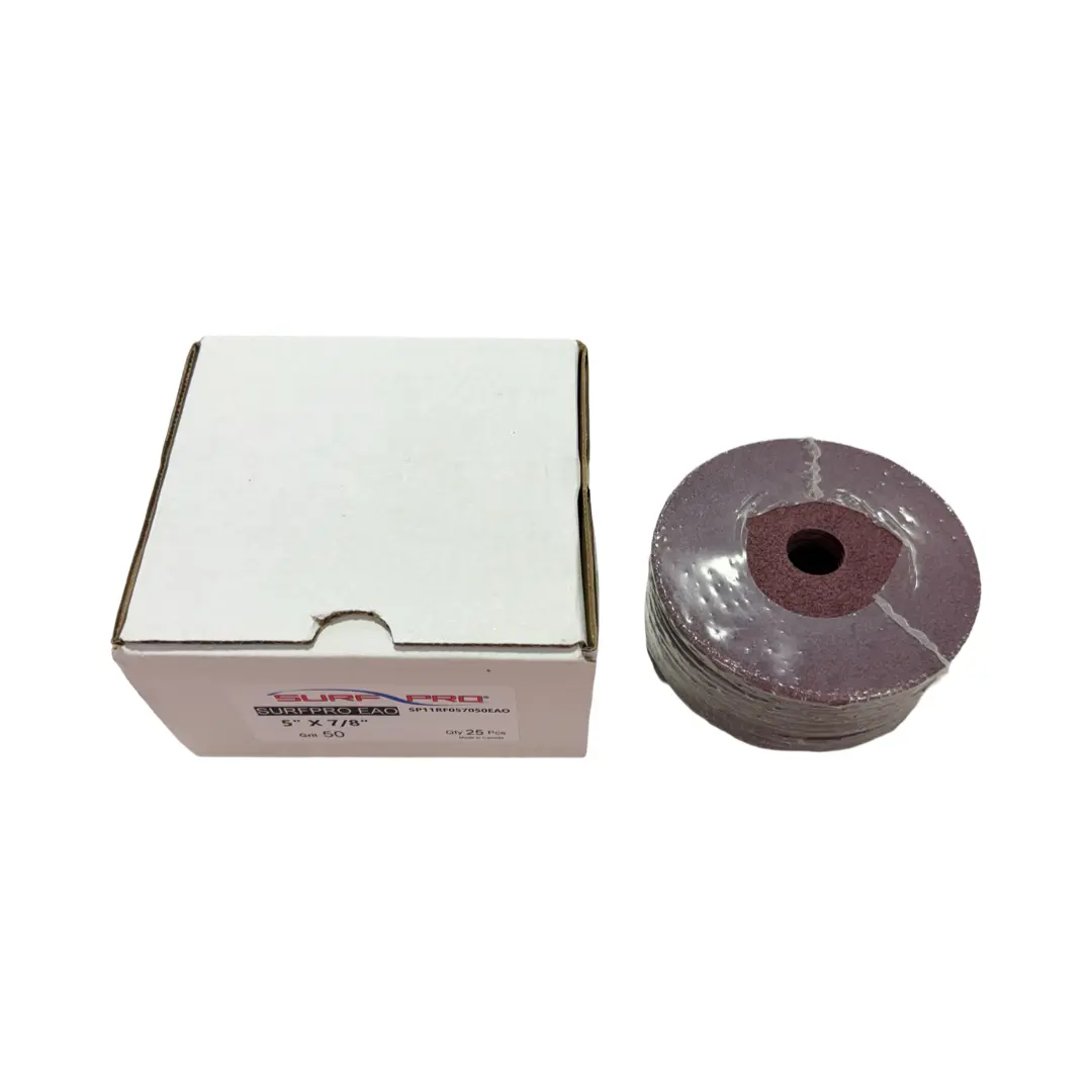 Surf-Pro 5" x 7/8" Resin Fiber Sanding Discs 50 Grit Aluminum Oxide 25 Pack