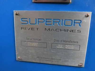 USED SUPERIOR RIVET MACHINES 610 IMPACT RIVETER